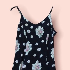 Betsy Johnson Slip Dress M Floral Black